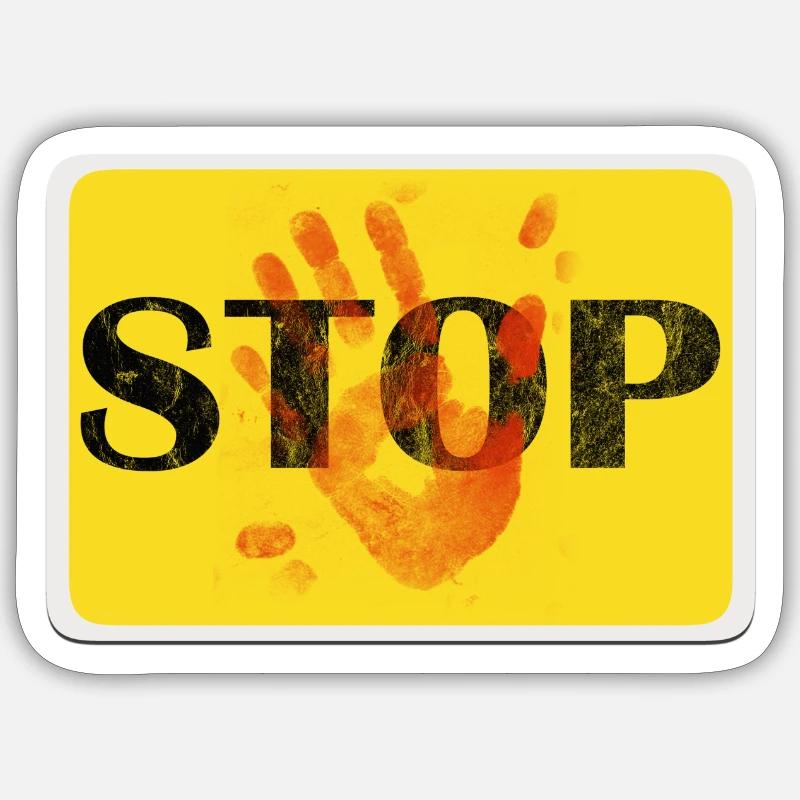 Sign Design - STOP. - Sticker size S (10 x 10 cm) - white matte