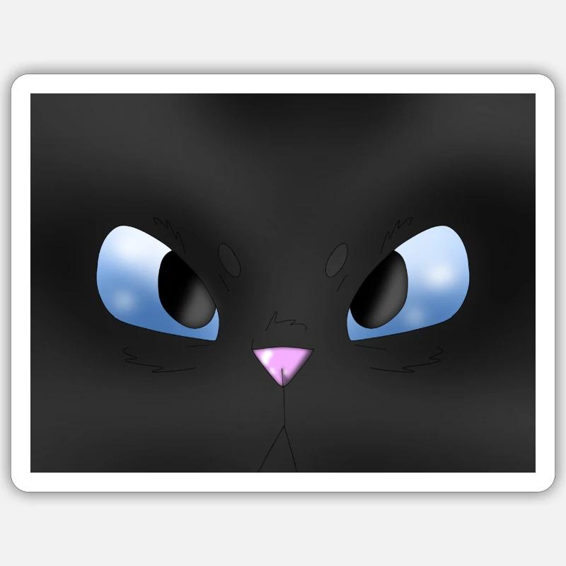 Der schaurige Blick - Sticker Größe S (10 x 10 cm) - Mattweiß