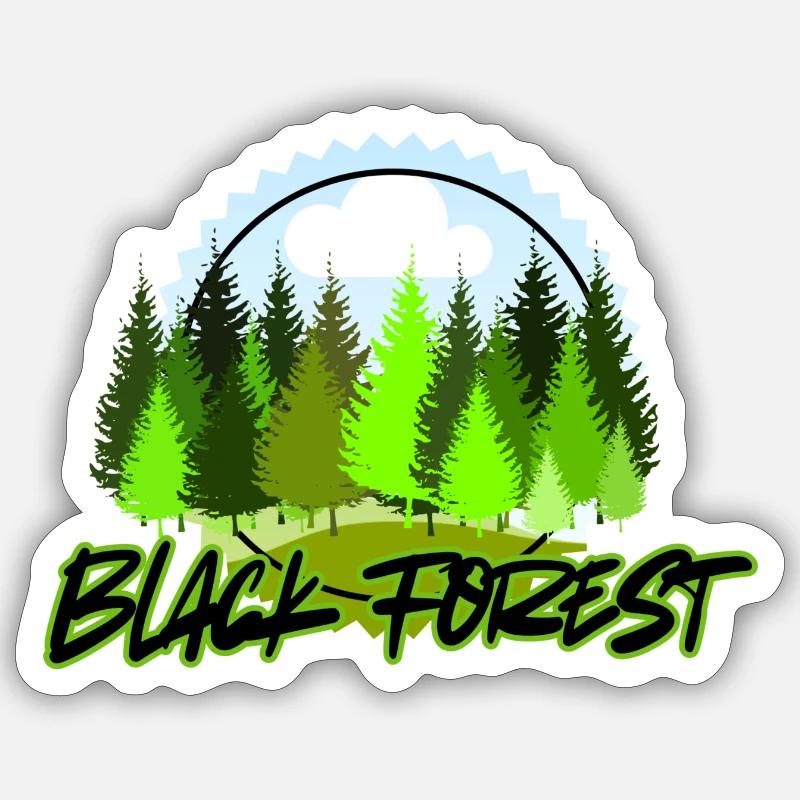 Vert Forêt-Noire Sticker taille S (10 x 10 cm)