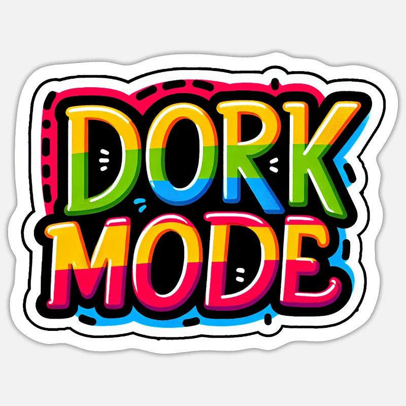 Dork Mode 5 - Sticker Größe S (10 x 10 cm) - Mattweiß