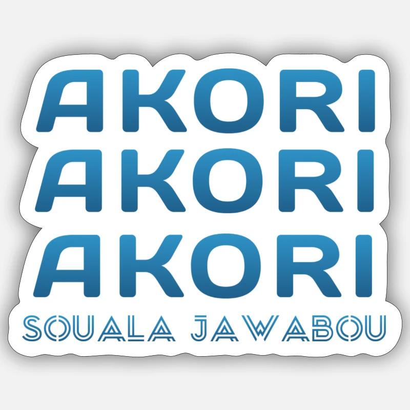 Akori - Sticker taille S (10 x 10 cm) - blanc mat