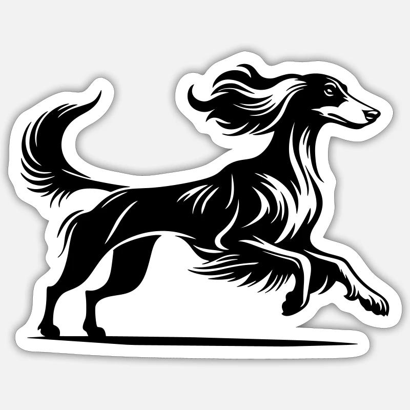 Saluki - Sticker size S (10 x 10 cm) - white matte