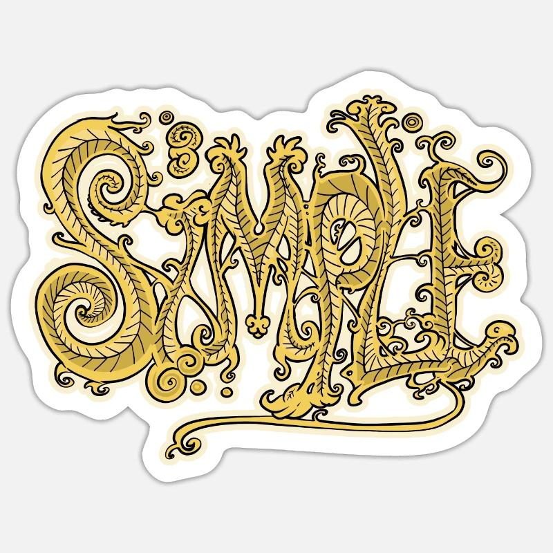 Graff Einfach - Sticker Größe S (10 x 10 cm) - Mattweiß