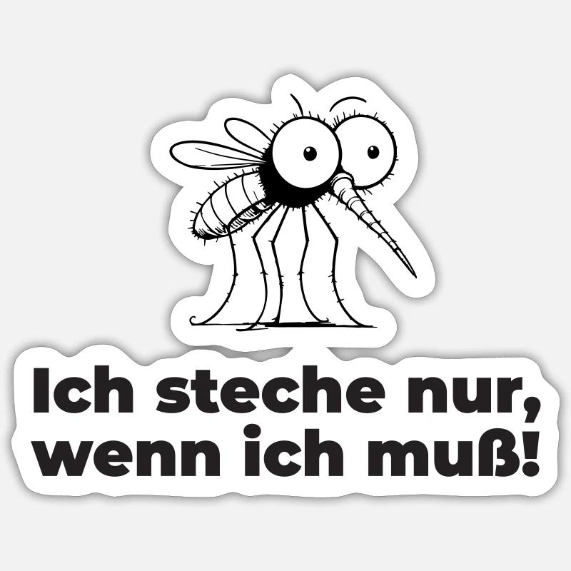 Stechmücke Sticker Größe S (10 x 10 cm)