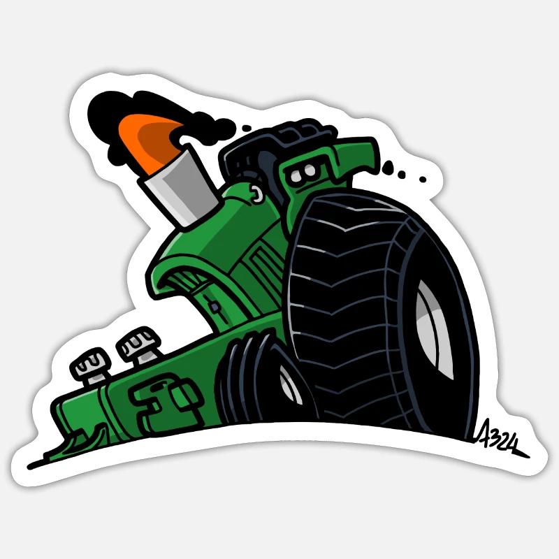 1292 DRAWSMALL VERT - Sticker taille S (10 x 10 cm) - blanc mat