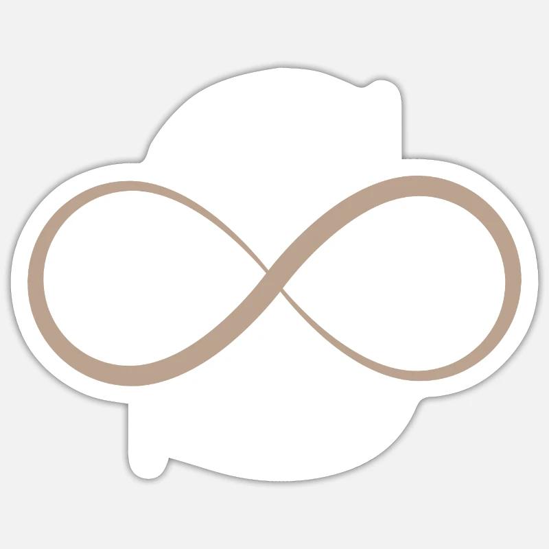 Infinite Letter s - Sticker size S (10 x 10 cm) - white matte