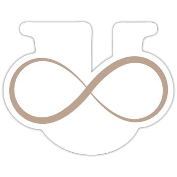 Infinite Letter u - Sticker size S (10 x 10 cm) - white matte - Front
