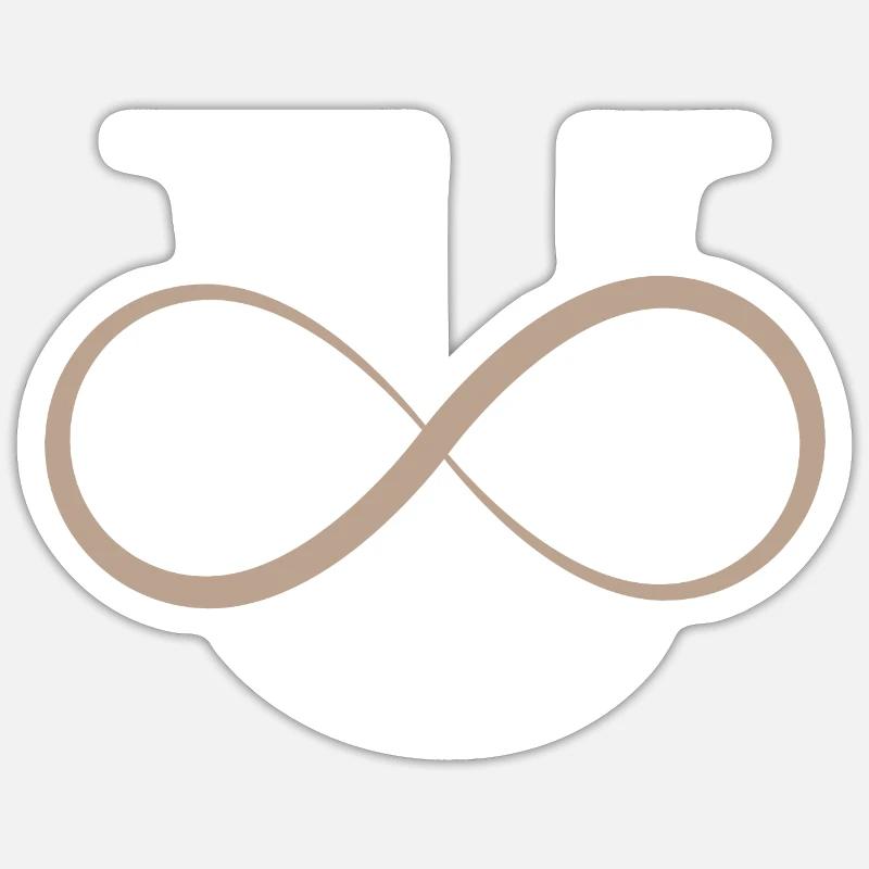 Infinite Letter u - Sticker size S (10 x 10 cm) - white matte