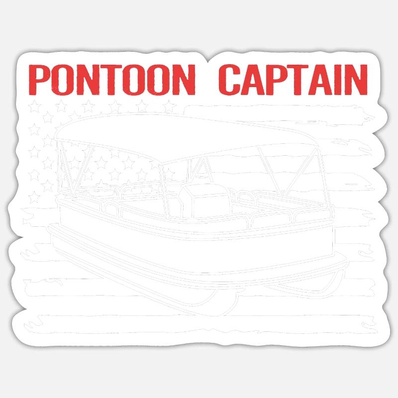 Pontonboot Boot Boote Sticker Größe S (10 x 10 cm)