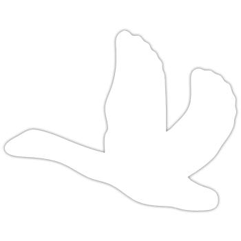 Cygne aux ailes énormes - Sticker taille S (10 x 10 cm) - blanc mat - Devant