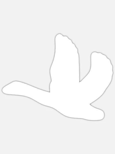 Schwan mit gewaltigen Schwingen - Sticker Größe S (10 x 10 cm) - Mattweiß