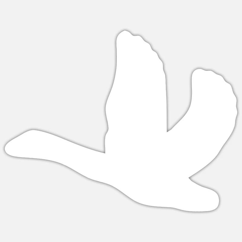 Schwan mit gewaltigen Schwingen Sticker Größe S (10 x 10 cm)