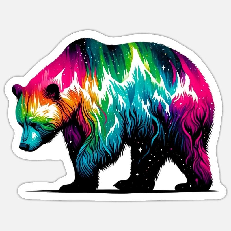 Bear - Sticker size S (10 x 10 cm) - white matte