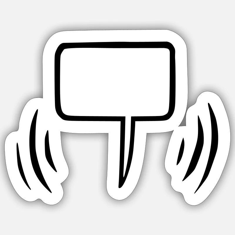 Sprechblase leer Sticker Größe S (10 x 10 cm)