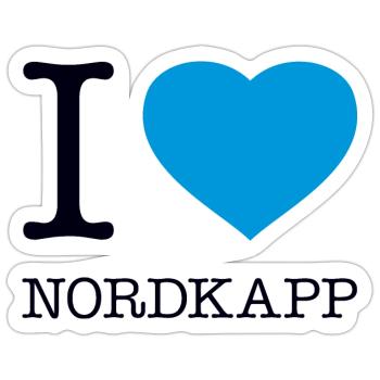 I LOVE NORDKAPP Norway Norwegen - Sticker size S (10 x 10 cm) - white matte - Front