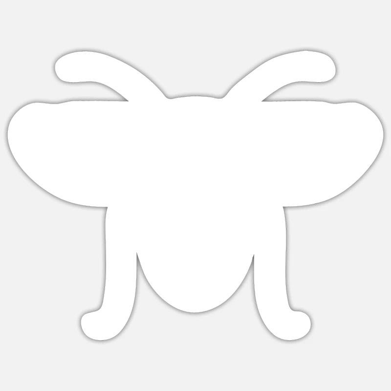 Fly - Sticker size S (10 x 10 cm) - white matte