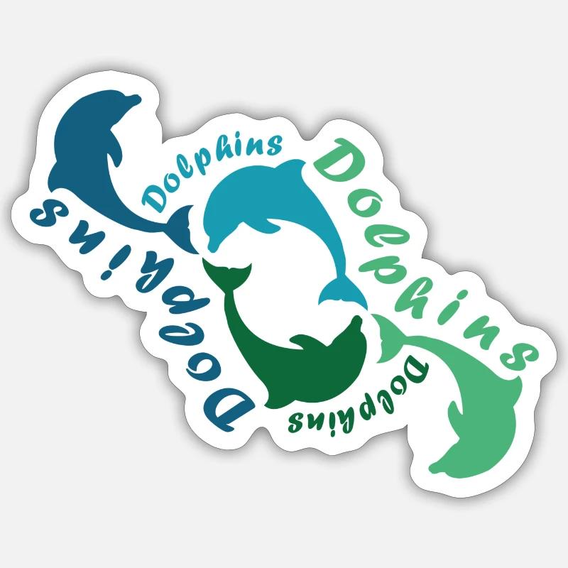 Dolphin - Sticker size S (10 x 10 cm) - white matte
