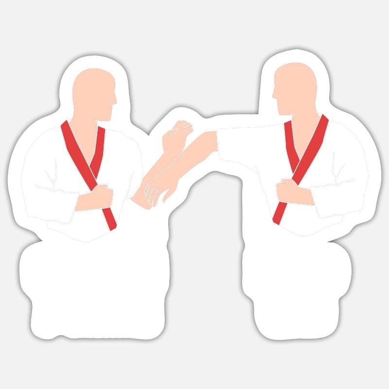 Wing Chun - Sticker Größe S (10 x 10 cm) - Mattweiß