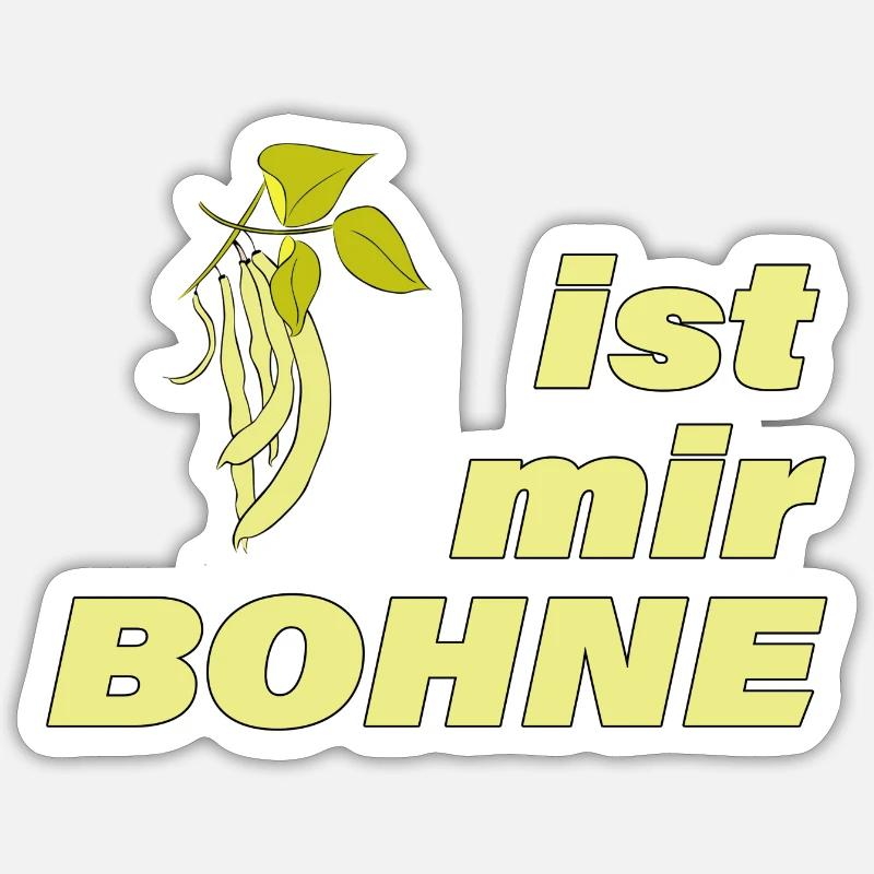 BEAN - Sticker size S (10 x 10 cm) - white matte