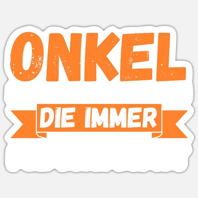 Onkel - Sticker Größe S (10 x 10 cm) - Mattweiß