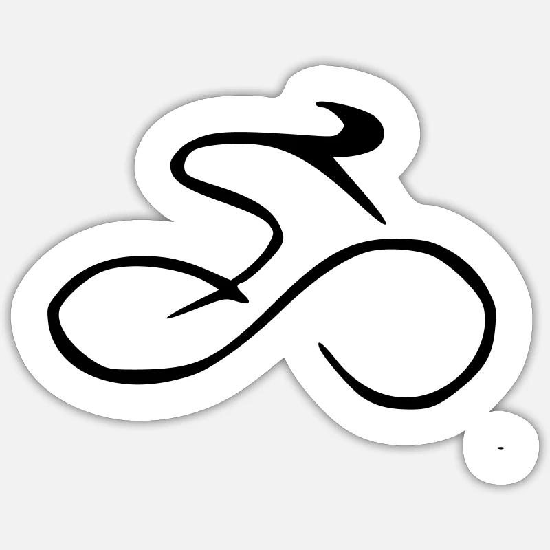 Racer - Sticker size S (10 x 10 cm) - white matte