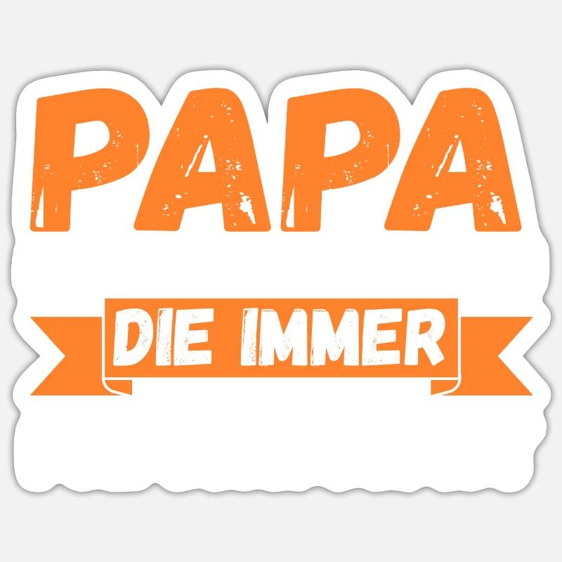 Father Dad - Sticker size S (10 x 10 cm) - white matte