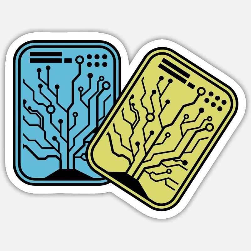 Micro Chip - Sticker size S (10 x 10 cm) - white matte