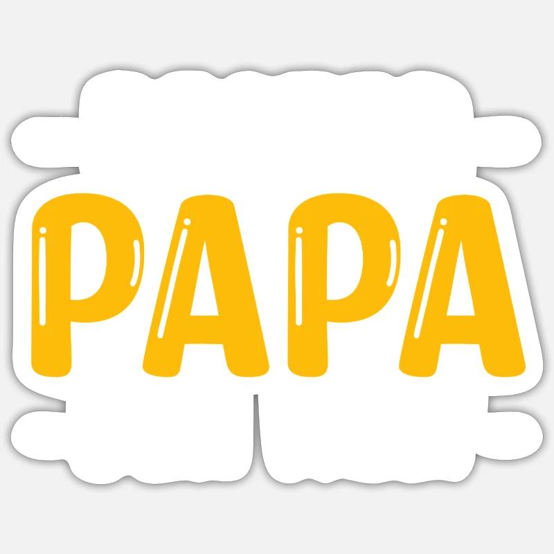 Meilleur papa - Sticker taille S (10 x 10 cm) - blanc mat