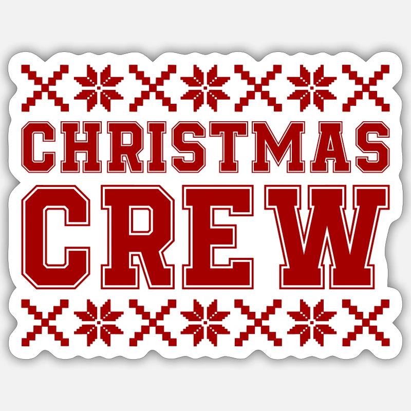 Équipage de Noël - Sticker taille S (10 x 10 cm) - blanc mat