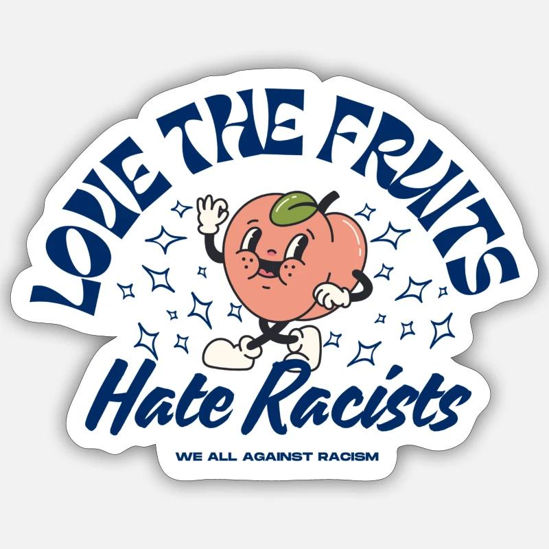 Hate Racists Sticker Größe S (10 x 10 cm)