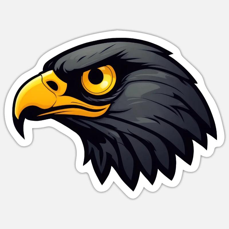 Cartoon Eagle Logo - Sticker size S (10 x 10 cm) - white matte