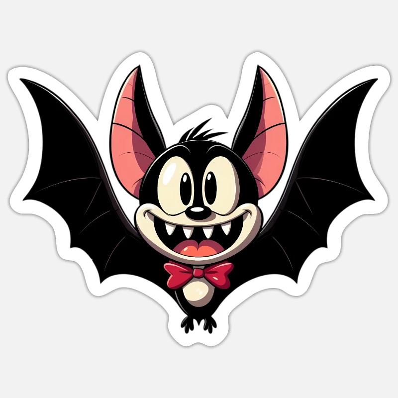 Bat - Sticker size S (10 x 10 cm) - white matte
