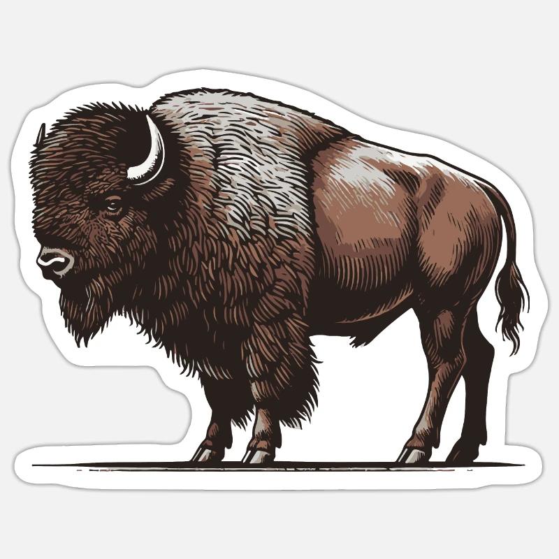 Bison Sticker size S (10 x 10 cm)