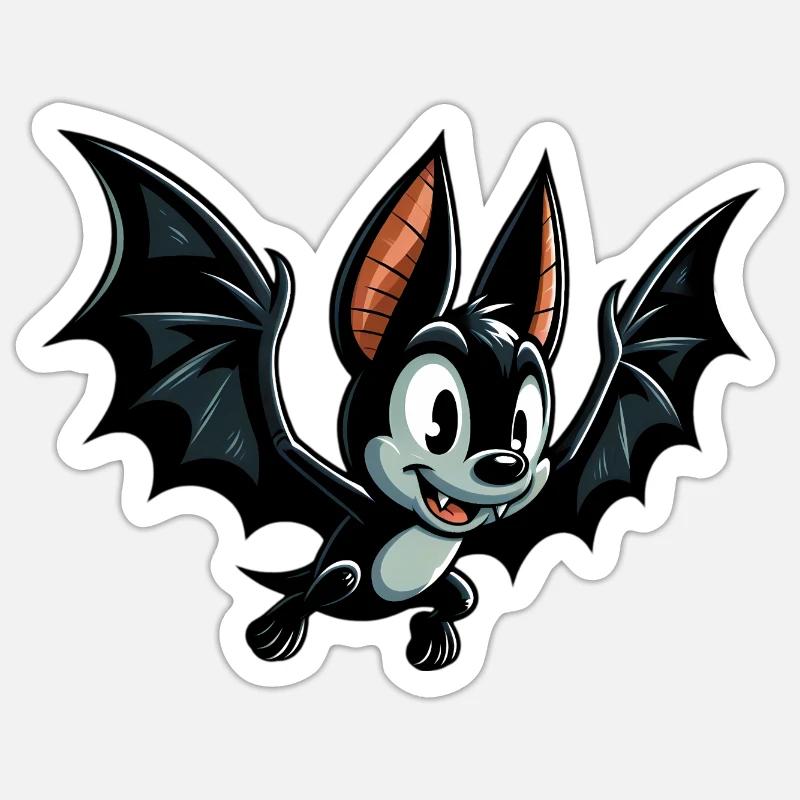Bat - Sticker size S (10 x 10 cm) - white matte