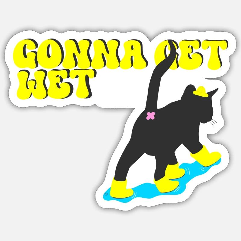 Lass uns nass werden - Sticker Größe S (10 x 10 cm) - Mattweiß