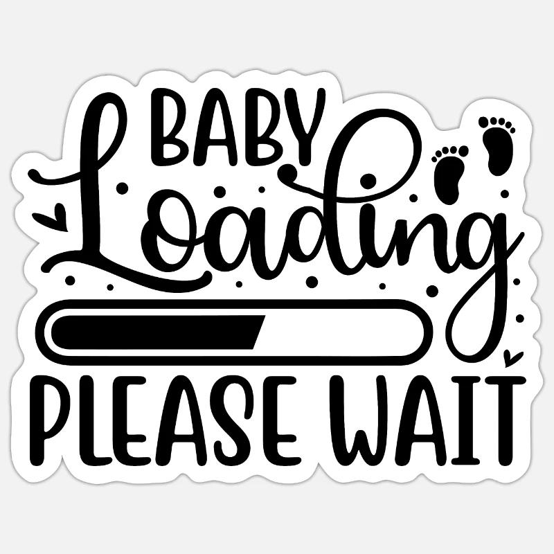 Baby loading - please wait Sticker taille S (10 x 10 cm)
