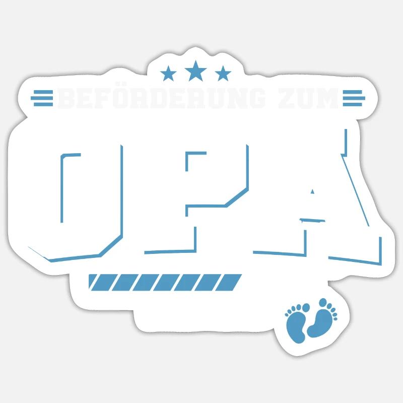 Beförderung zum Opa loading Sticker Größe S (10 x 10 cm)