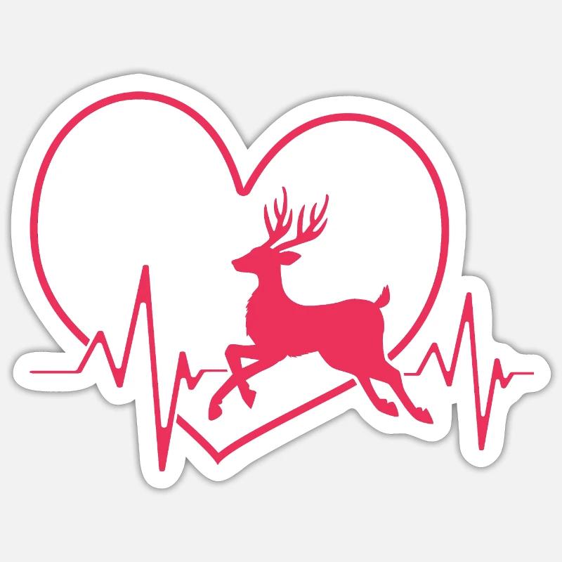 Jäger Jagen - Sticker Größe S (10 x 10 cm) - Mattweiß