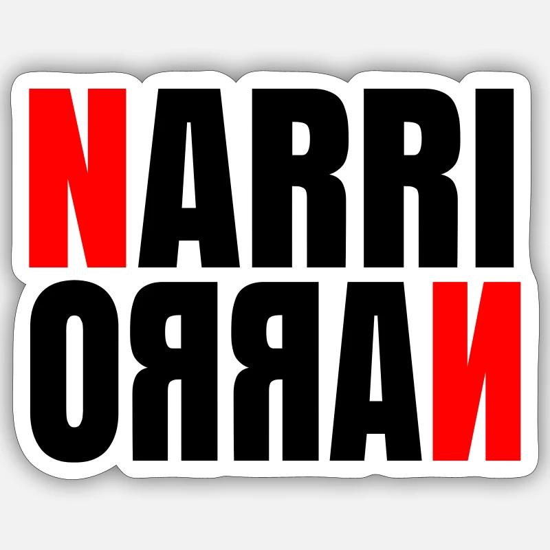 Narri Naro invert - Sticker Größe S (10 x 10 cm) - Mattweiß