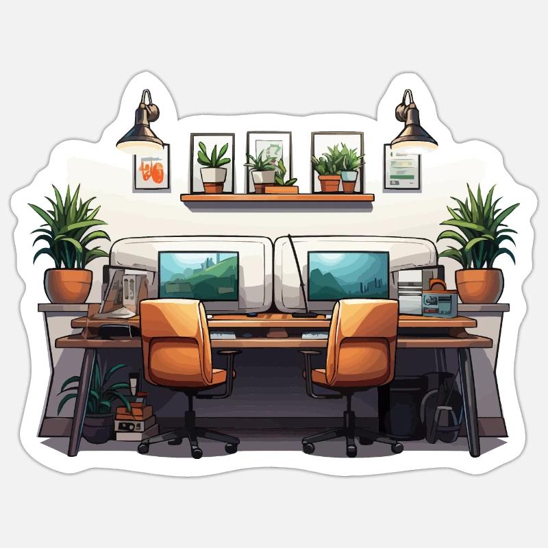 Creative Haven - Sticker size S (10 x 10 cm) - white matte