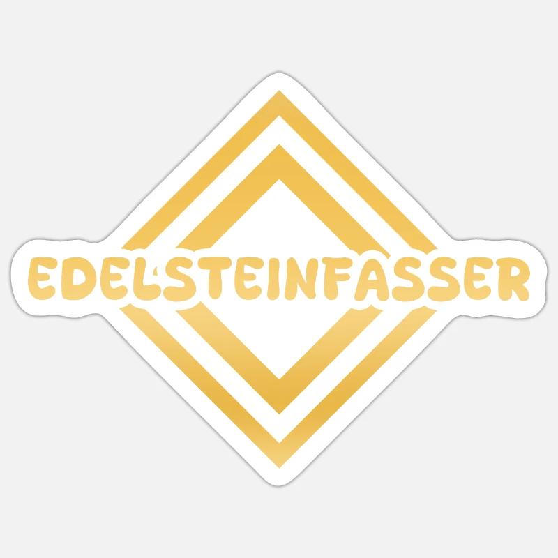 Gem-setters as a job - Sticker size S (10 x 10 cm) - white matte