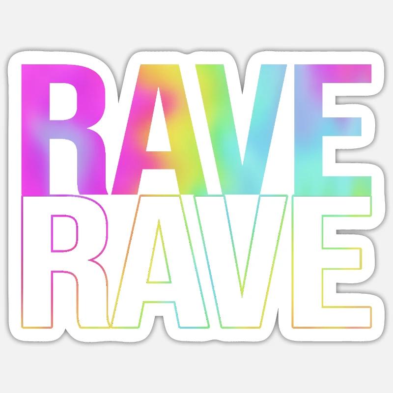 Rave Raver Musique techno Techno basse Table de mixage Sticker taille S (10 x 10 cm)