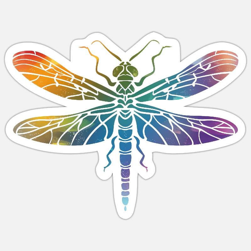 Libellule Sticker taille S (10 x 10 cm)