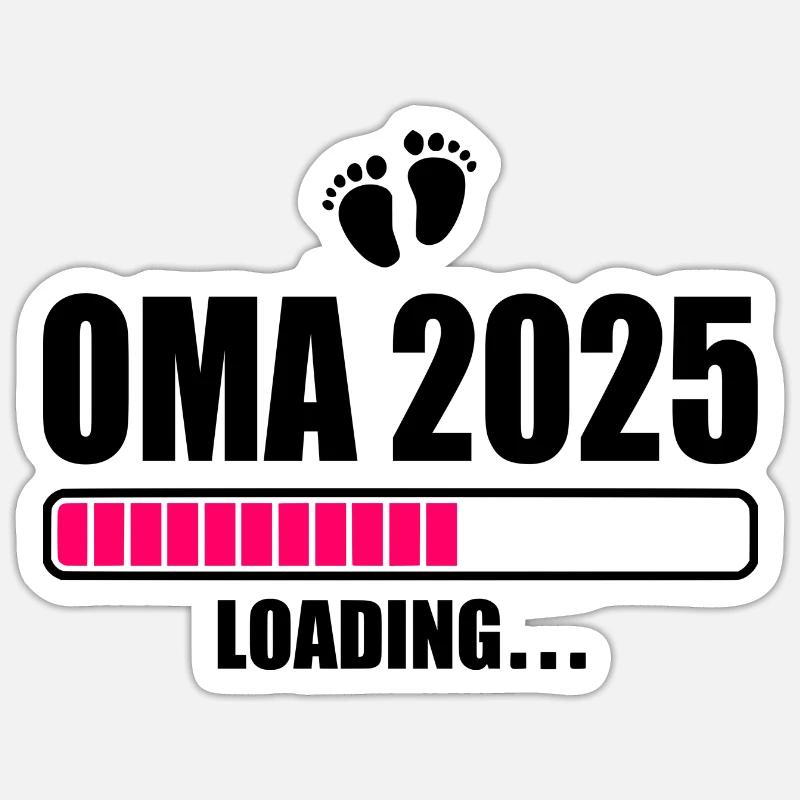 Oma 2025 loading - Sticker size S (10 x 10 cm) - white matte