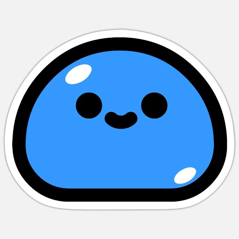 NozmySlime - Sticker taille S (10 x 10 cm) - blanc mat