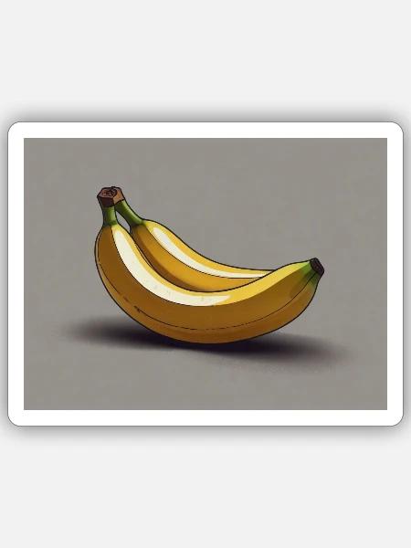 Bananen Banane - Sticker Größe S (10 x 10 cm) - Mattweiß