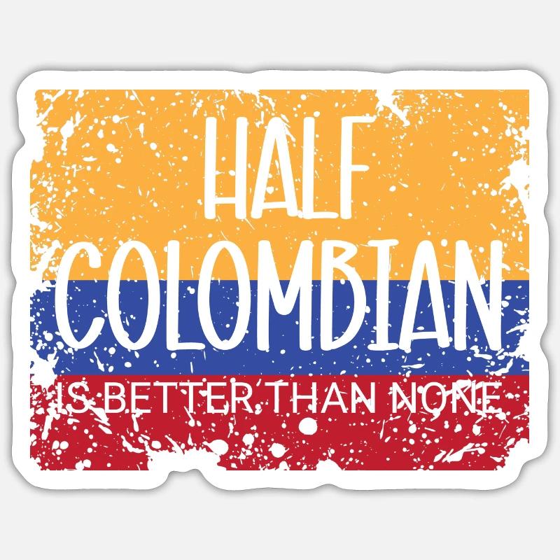 Colombie - Sticker taille S (10 x 10 cm) - blanc mat