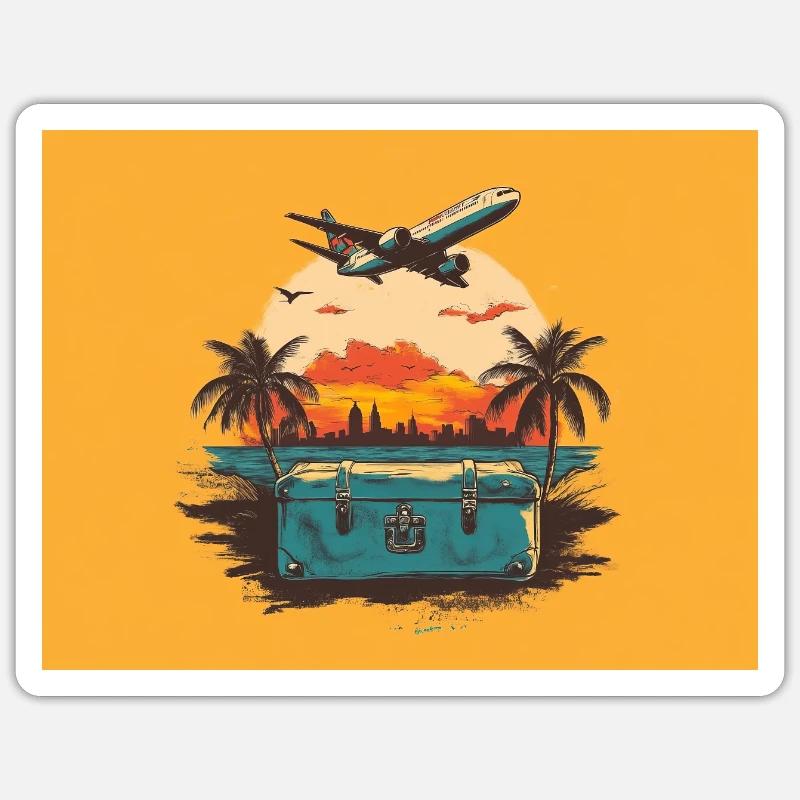 Aventure de voyage Sticker taille S (10 x 10 cm)