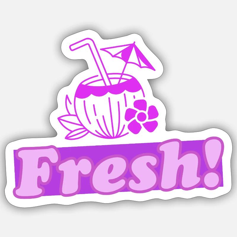 Fresh! 2.0 - Sticker Größe S (10 x 10 cm) - Mattweiß