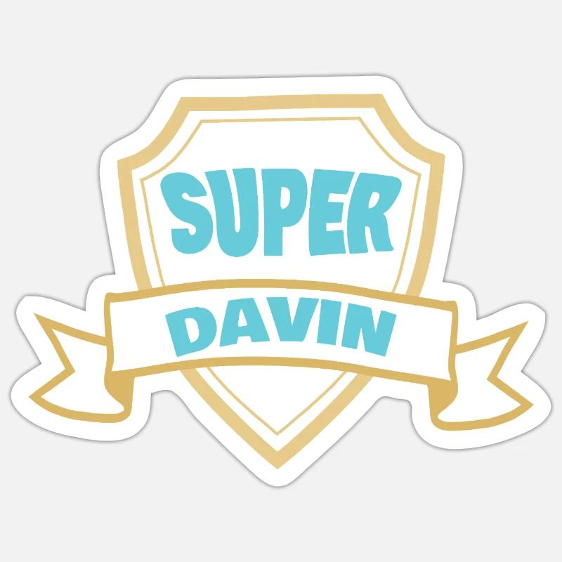 Cadeau pour Davin - Sticker taille S (10 x 10 cm) - blanc mat
